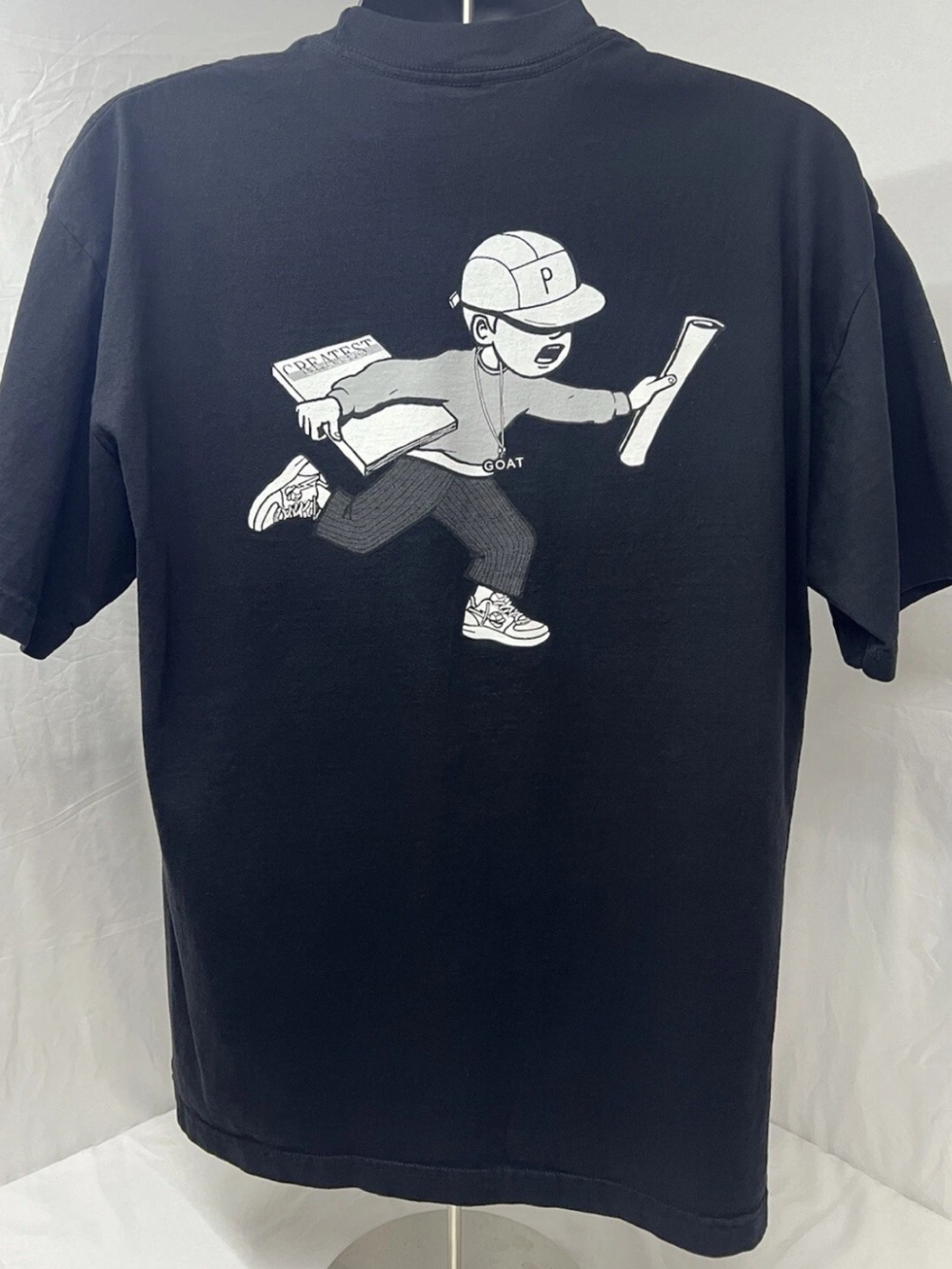 Goat x Paperboy T Shirt size  Large Exclusive Collaboration, Black